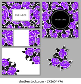 Set of floral backgrounds with space for your text