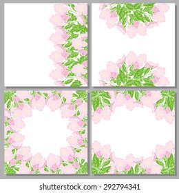 Set of floral backgrounds with space for your text
