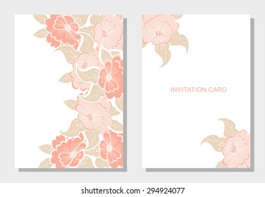 Set of floral backgrounds with space for your text