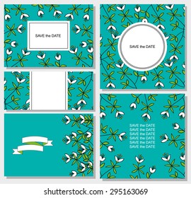 Set of floral backgrounds with space for your text