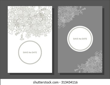 Set of floral backgrounds with space for your text
