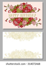 Set of floral backgrounds with space for your text 