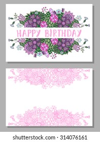 Set of floral backgrounds with space for your text