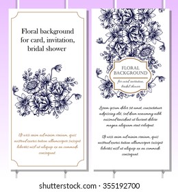 Set of floral banners