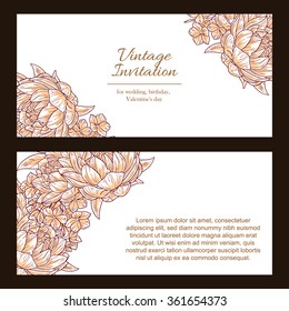 Set of floral banners