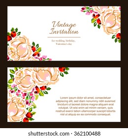 Set of floral banners