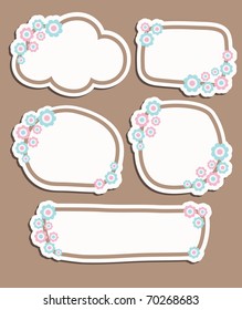set of floral banners. vector illustration