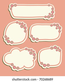 set of floral banners. vector illustration