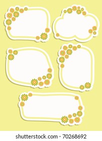 set of floral banners. vector illustration