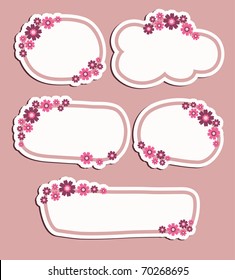set of floral banners. vector illustration