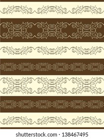 set of floral borders