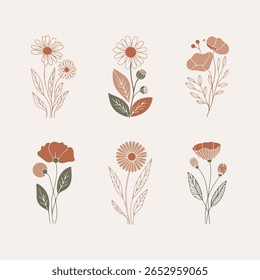 Set van bloemtakken. Bloem roze roos, groene bladeren. Trouwconcept met bloemen. Bloemen poster, uit te nodigen. Vector regelingen voor wenskaart of uitnodiging ontwerp