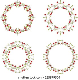 Set of floral branch frames