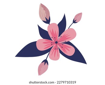 Set of floral branch. Wedding concept with flowers. Floral poster, invite. Vector arrangements for greeting card or invitation design