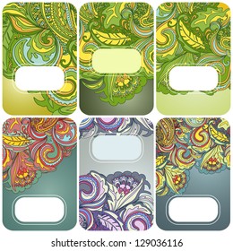 Set of floral card. invitation. Banners
