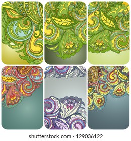 Set of floral card. invitation. Banners