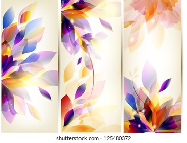 Set of floral cards