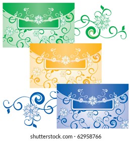 Set of floral cards