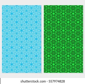 set of floral creative geometric ornament. Seamless vector illustration. For interior design, wallpaper, invitation