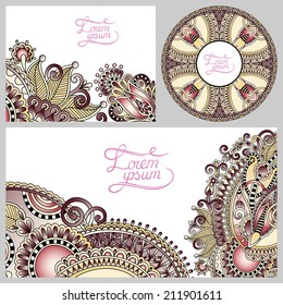 set of floral decorative background, template frame design for card, brochure, book, business card, postcard, wedding invitation, banner, CD design
