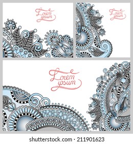 set of floral decorative background, template frame design for card, brochure, book, business card, postcard, wedding invitation, banner