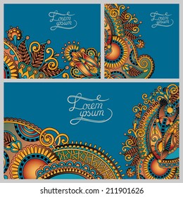 set of floral decorative background, template frame design for card, brochure, book, business card, postcard, wedding invitation, banner