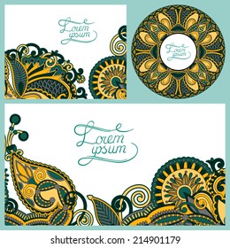 set of floral decorative background, template frame design for card, brochure, book, business card, postcard, wedding invitation, banner