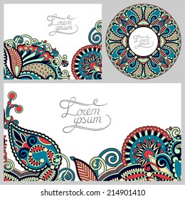 set of floral decorative background, template frame design for card, brochure, book, business card, postcard, wedding invitation, banner