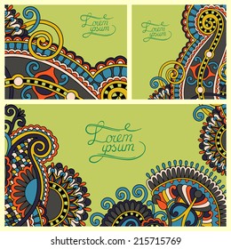 set of floral decorative background, template frame design for card, brochure, book, business card, postcard, wedding invitation, banner, vector illustration