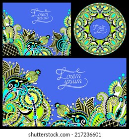 set of floral decorative background, template frame design for card, brochure, book, business card, postcard, wedding invitation, banner, CD design, vector illustration