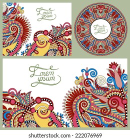 set of floral decorative background, template frame design for card, brochure, book, business card, postcard, wedding invitation, banner, CD design, vector illustration