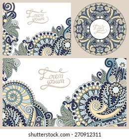 set of floral decorative background, template frame design for card, brochure, book, business card, postcard, wedding invitation, banner, CD design, vector illustration