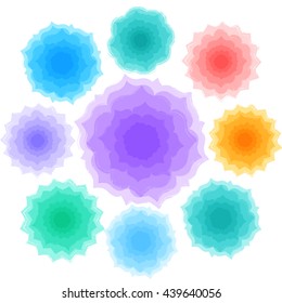 Set of floral design element. Vector hand drawn background. 