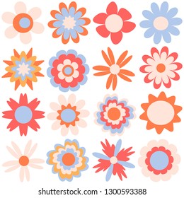 Set for floral design, vector