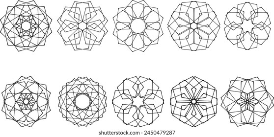 Set Of Floral Design Vector EPS10 - Bundle Collection Of Decoration Elements Floral Design 