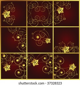 Set of floral designs