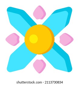 Set of Floral Designs Flat Icons in Editable style 

