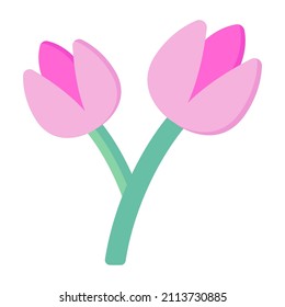 Set of Floral Designs Flat Icons in Editable style 

