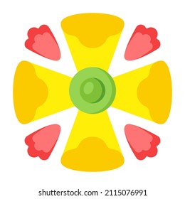 Set of Floral Designs Flat Icons in Editable style 


