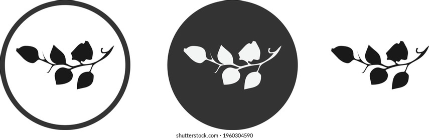 Set of floral elements. Flower and green leaves. Wedding concept - flowers. Floral poster, invite. Vector arrangements for greeting card or invitation design