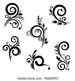 Set of floral elements for Your design