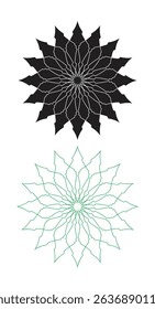 Set of floral flower pattern illustration vector design. 