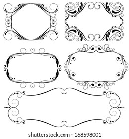 Set of floral frame