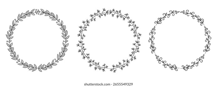 Conjunto de quadro floral design botânico simples.