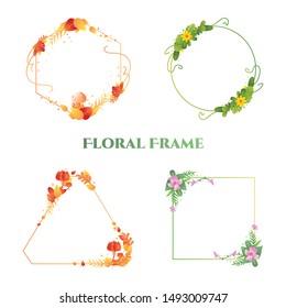 Set of Floral Frame Illustration
