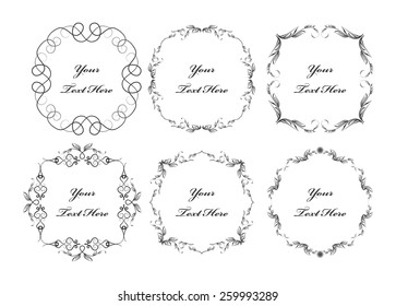 set of floral frames