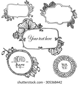 set of floral frames