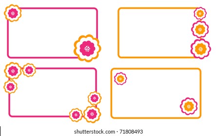 Set of floral frames