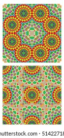 Set of Floral geometric background. Abstract texture for Valentine's day, Birthday or Invitations card. 