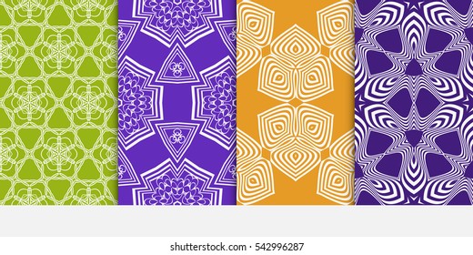 set of floral geometric decorative texture. decorative print. Vector illustration. for Valentine's day, Wedding, greeting invitation.